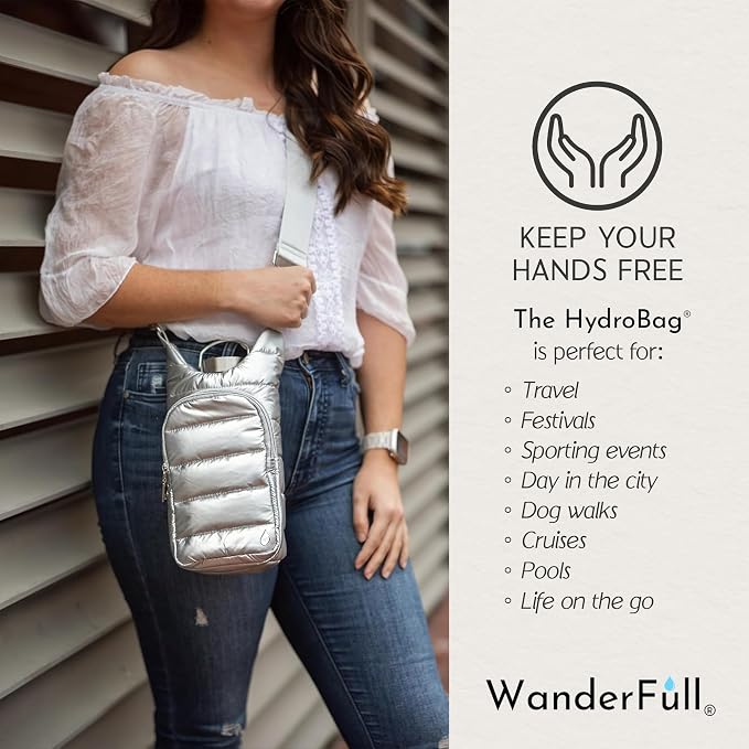 WanderFull Original HydroBag Crossbody Water Bottle Holder with Phone Pocket, Fits Water Bottles up to 32 oz - Image 7
