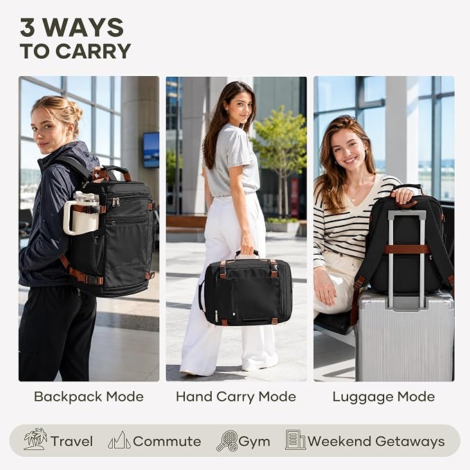 coofay Travel Backpack for Women Men, Carry on Backpack for Airplanes | Personal Item Travel Backpack Carry on Flight Approved,Mochila de Viaje Casual Daypack Backpacks Tsa Approved Hiking Backpack - Image 5