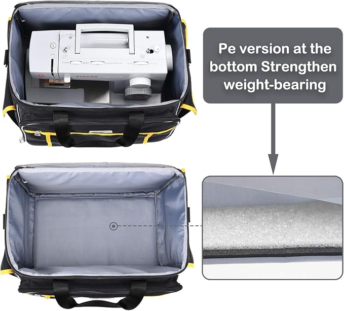 CAB55 Sewing Machine Case - Carrying Bag with Removable Padding, Tote for Machine and Accessories - Image 4