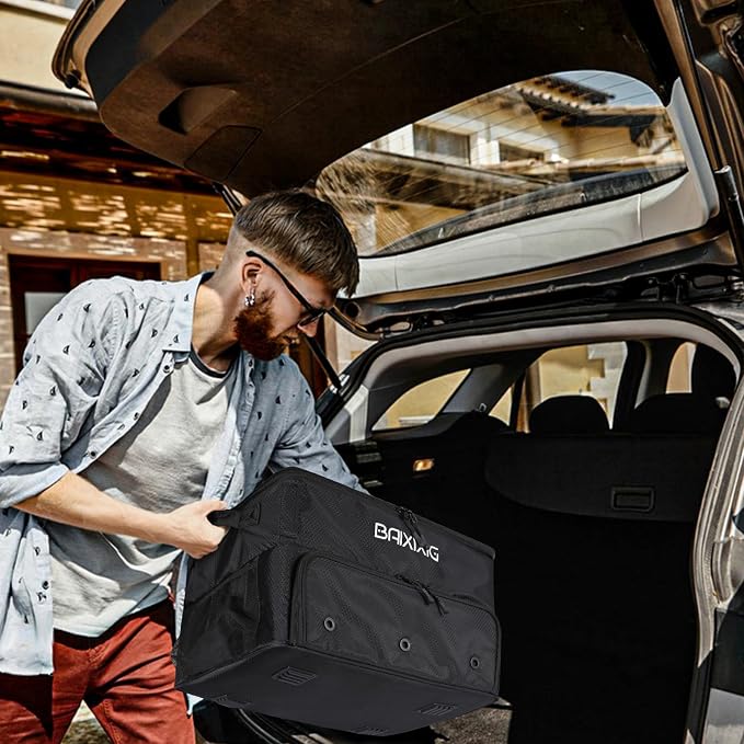 Golf Trunk Organizer, Waterproof Car Golf Locker with Separate Ventilated Compartment for 2 Pair Shoes, Golf Storage for Balls, Tees, Cap, Clothes, Gloves, Accessories, Gifts for Men, Women - Image 9