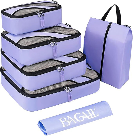 BAGAIL 6 Set Packing Cubes,Travel Luggage Packing Organizers by BAGAIL