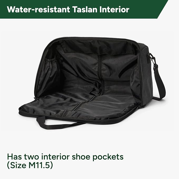 Halfday Convertible 2-in-1 Garment Duffel Weekender Bag 40L: Wrinkle-Free Travel (Hanging Suit Compartment, Shoe Pockets, Trolley Sleeve), Durable & Water-Resistant Carry-on, Shadow - Image 3