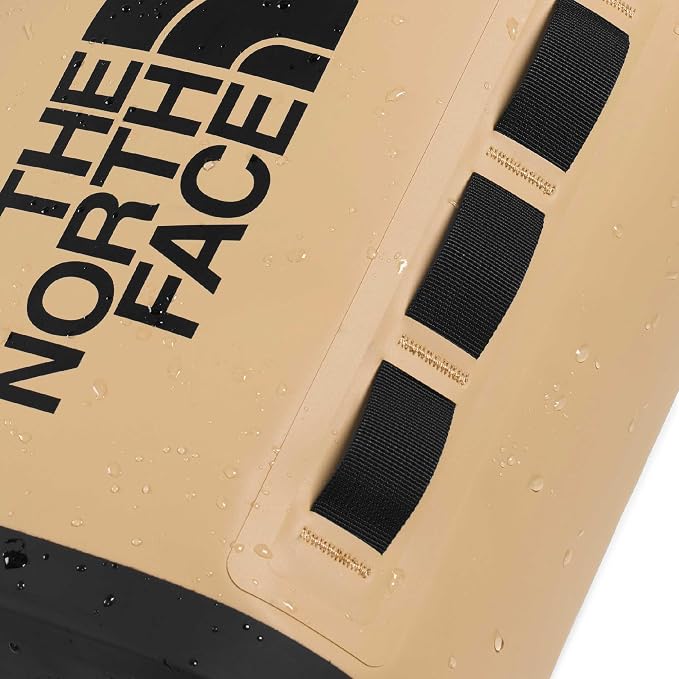 The North Face Base Camp Dry Bag - Roll-Top Waterproof Stuff Sack, Ideal for Camping Gear & Kayak Accessories, Khaki Stone/TNF Black, 18 Liters | Roll-Top Waterproof Stuff Sack, Ideal for Camping Gear & Kayak Accessories - Image 2