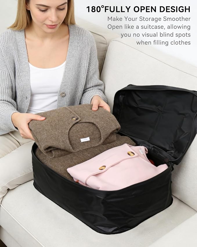 41L Travel Vacuum Bags with Pump, 180° Open,Compression Bags for Travel Luggage, Reusable IP67 Waterproof Vacuum Seal Packing Cubes for Carry On Suitcase and Backpack (1PC + Pump) - Image 3