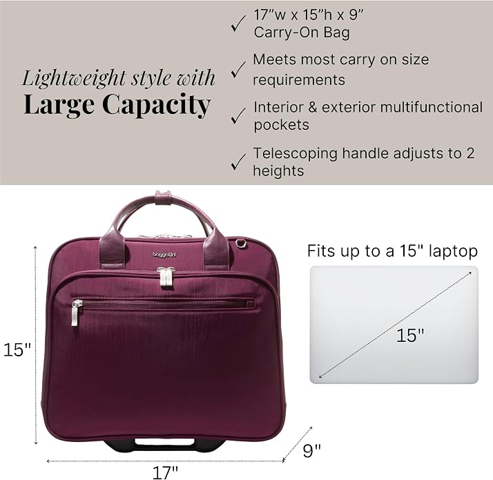 Baggallini Women's 2 Wheel Tote - Image 4