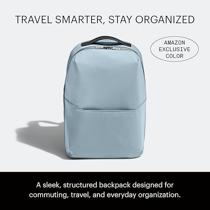 Away Amazon Exclusive The Everywhere Zip Backpack - Personal Item Airline Approved Backpack with 16” Padded Laptop Sleeve, Water Bottle Pocket, Interior and Exterior Pockets - Sky Blue - Image 2