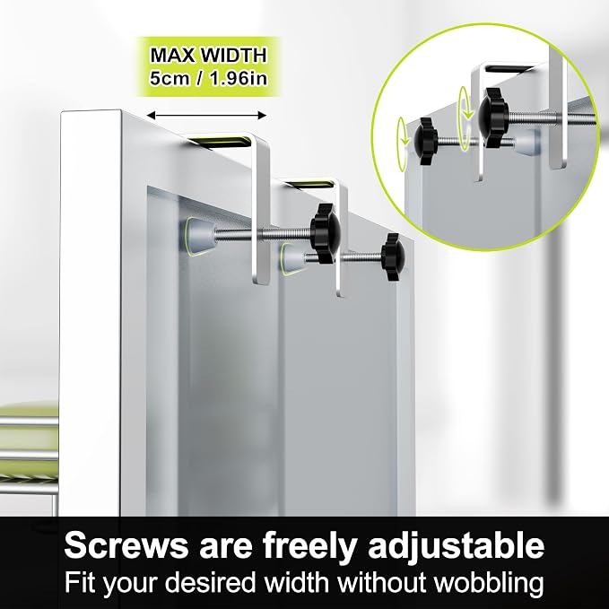 Orimade Over the Door Shower Caddy Adjustable 5 Tier Silver Grey,Bathroom Hanging Organizer Shelf Rustproof with 4 Hooks,Shower Basket with Soap Holder and Suction Cup - Image 6