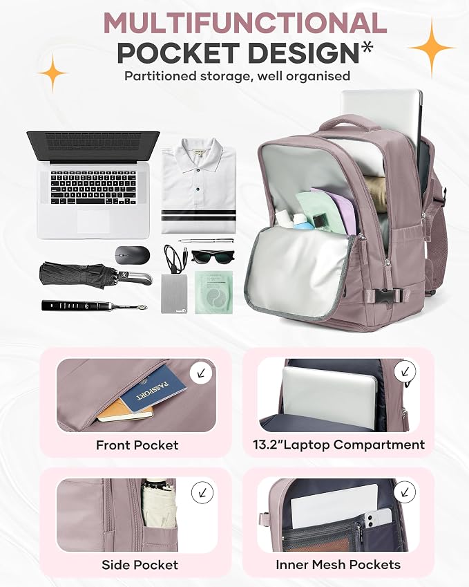 coofay Travel Backpack Carry On Flight Aapproved Personal Item Travel Bag Mochila De Viaje Travel Backpack For Men Spirit Airlines Personal Item Bag 18x14x8 Carry On Backpack For Airplanes - Image 6