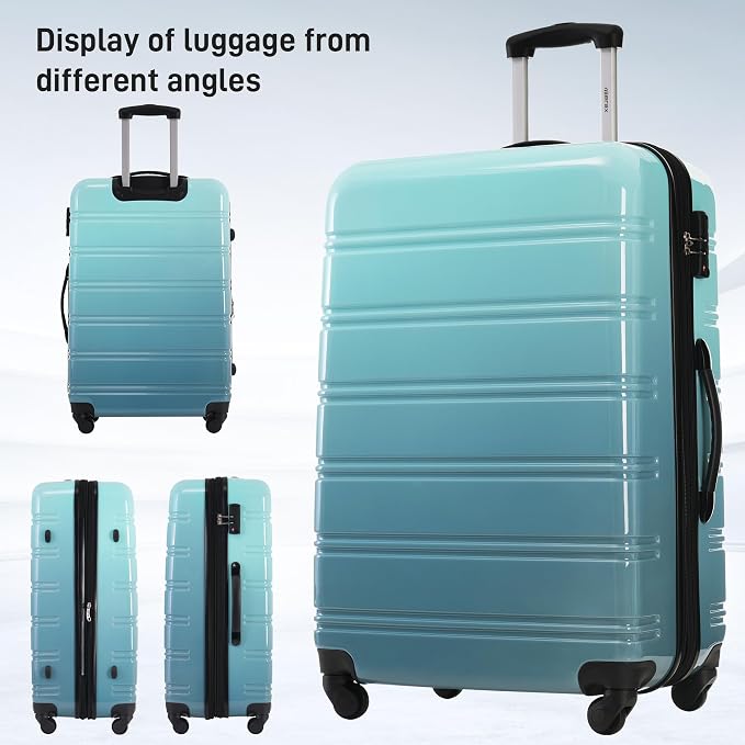 Merax Luggage Sets 3 Piece, Hardside Suitcase Set with Spinner Wheels | Lightweight Expandable Gradient Color Luggage 20+24+28 IN,Gradient Blue - Image 6