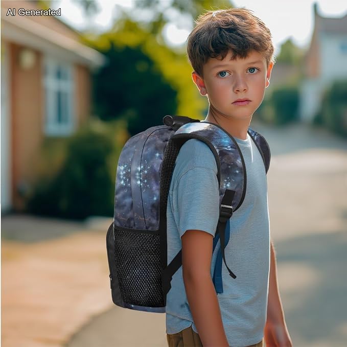 Vigilant Wolf 4pcs School Bag Set School Backpack for Kids 8-12 Boys and Lunch Bag Box Bookbag with Insulated Thermal Cooler Lunch Box Pencil Case Water Bottle Sleeve Elementary - Image 3