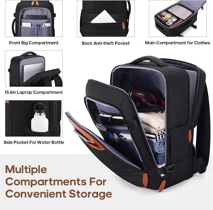 Luggage Sets 7 Piece, Durable Hardside ABS Carry on Luggage with Spinner Wheels & YKK Zipper TSA Lock, Large Checked Travel Suitcase With Backpack Set for Men and Women,20/24/28 Inch - Image 5