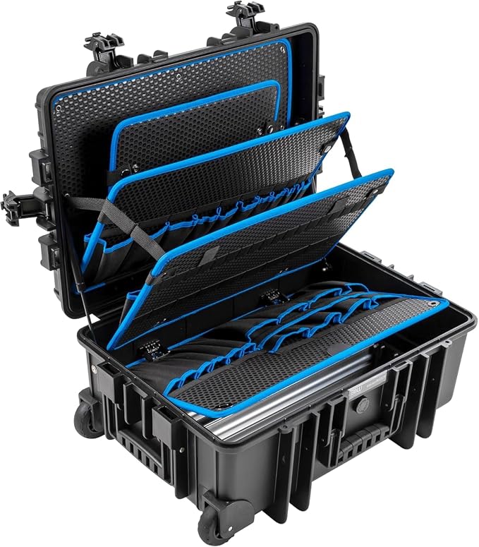 B&W International Jumbo 6700 Outdoor Tool Case with Pocket Tool Boards, Black - Image 9