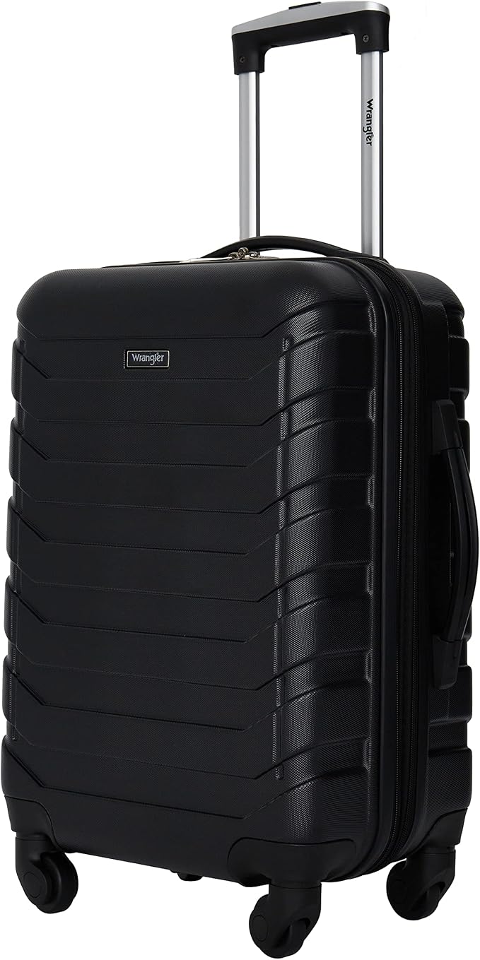 Wrangler 4 Piece Miami Luggage and Packing Cubes Set, Black - Image 6