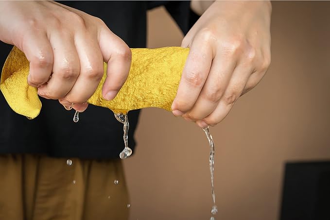 100% Cotton Washcloths 60 Pack (12x12 Inches) Soft, Highly Absorbent Washcloth, Face Towels, Wash Cloths for Face, Ring Spun, Bulk Pack (Yellow) - Image 6