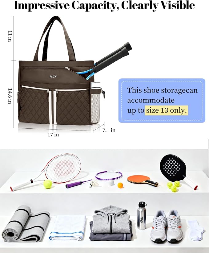 Tennis Bags for Women, Tennis Bag Holds 2 Rackets, Gym Bags with Ventilated Shoe Compartment, Suitable for Pickleball Tennis Badminton - Image 2