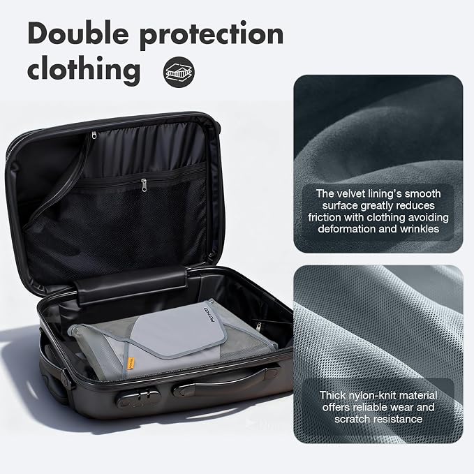 Ponhog Grment Folder for Travel 2-Pcs Grey | Original Garment Packing Folder, Foldable Clothes Shirt Bags with Wrinkle-Free Folding Board and Compression Wings - Image 5