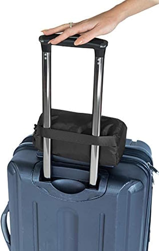 BlueHills Ultra Compact Travel Blanket Pillow Airplane Warm Portable Black | Portable Bag/Case, Hand Luggage Belt & Carabiner, Compact Carry Pouch, Large Size Blanket for Airplane, 70 X 56 Long Flights - Image 6