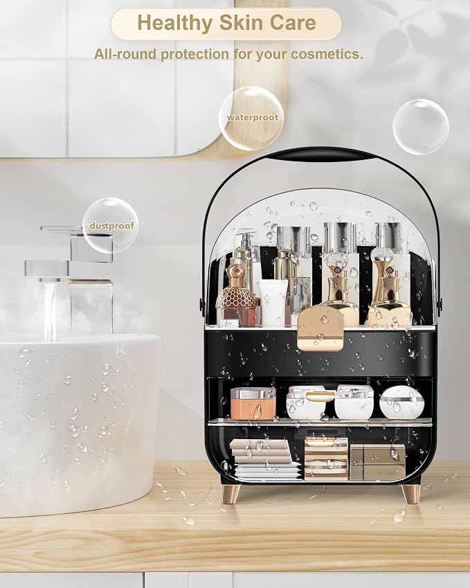 Anylady Makeup Organizer Countertop, Skincare Holder Bathroom Counter Organizer, Storage Box Cosmetic Display Cases, Teen Girl Gifts Make up Organizers for Vanity, Dresser - Image 5