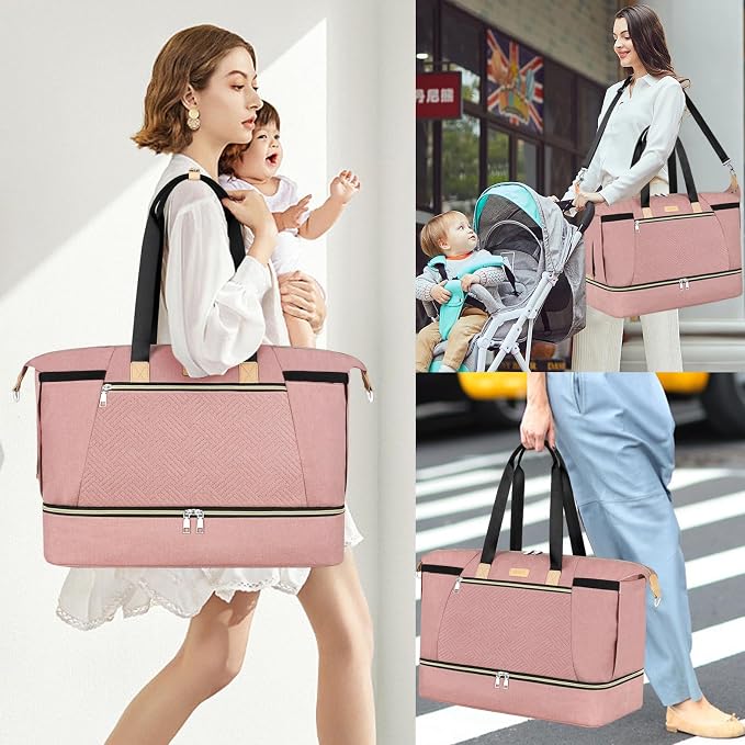 ITIEZY Diaper Bag Tote for Baby - Large Mommy Bag with Portable Changing Pad Pacifier Case, Hospital Bags Travel Baby Bag - Image 2
