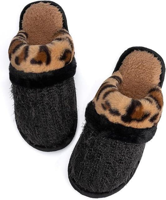 MAXTOP Womens Cozy Memory Foam Slippers Soft Warm Slip On Faux Fur House Slippers,Anti-Skid Rubber Sole,Creative Gifts for Women Mom Girlfriend