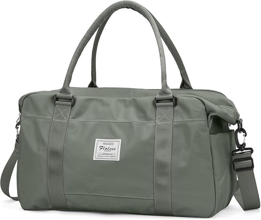 Travel Duffel Bag, Carry On Overnight Weekender Bags for Women | Travel Bag with Wet Pocket & Trolley Sleeve, For Spirit Airlines 18x14x8 Personal Item Bag by HYC00