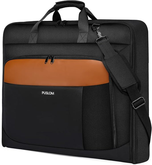 Garment Bag Travel Suit Bag Large 40-Inch Carry on Bag Up to 3 Suits,2 in 1 Hanging Luggage Bags, Fits 15.6Inch Laptop by PUSLOM