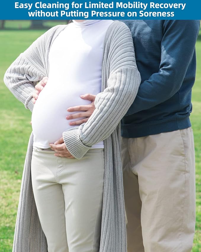 Hibbent Portable Bidet Sprayer and Travel Bidet with Hand Held Bottle for Personal Cleansing, Extended Nozzle Spray for Childbirth, Personal Hygiene, Outdoor, Camping with Travel Bag- 22oz/ Green