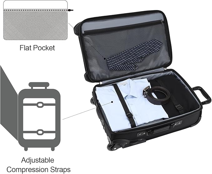 Modoker Rolling Garment Bag with Wheels, Garment Bags with Built-in TSA Lock, 22 Inch Travel Garment Bag Suitcase - Image 4