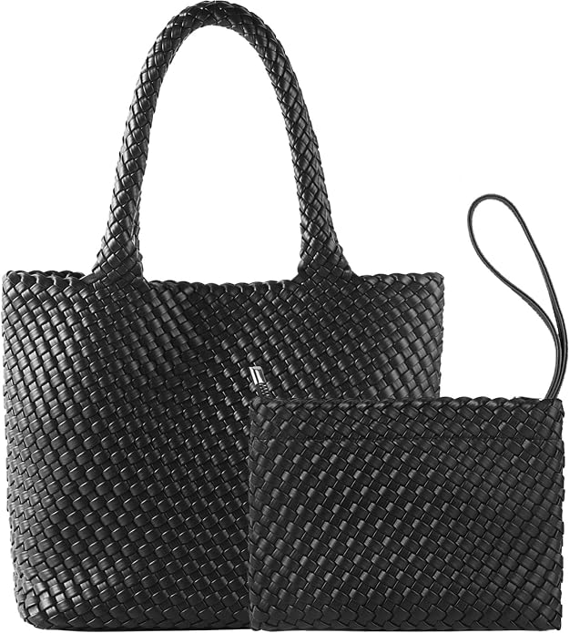 JINMANXUE Fashion Woven Bag Shopper Bag Travel Handbags and Purses Women Tote Bag Large Capacity Shoulder Bags by JINMANXUE