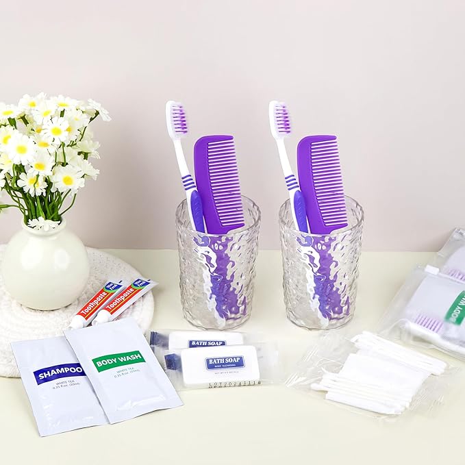 Pack of 50 Hygiene Kit, Toiletry Kit Bulk, Individually Packed, Travel Disposable Hygiene Kit, Homeless Care Package Supplies,Suitable for Hotel, Camping, Travel