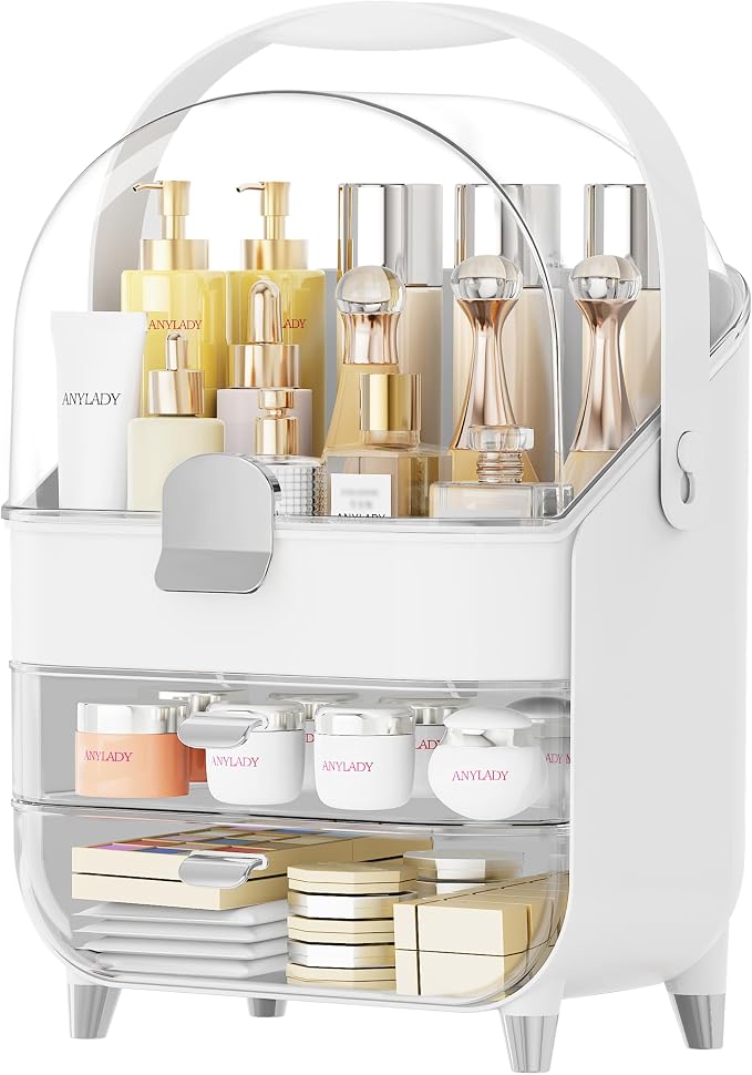 Anylady Makeup Organizer Countertop, Skincare Holder Bathroom Counter Organizer, Storage Box Cosmetic Display Cases, Teen Girl Gifts Make up Organizers for Vanity, Dresser - Image 9
