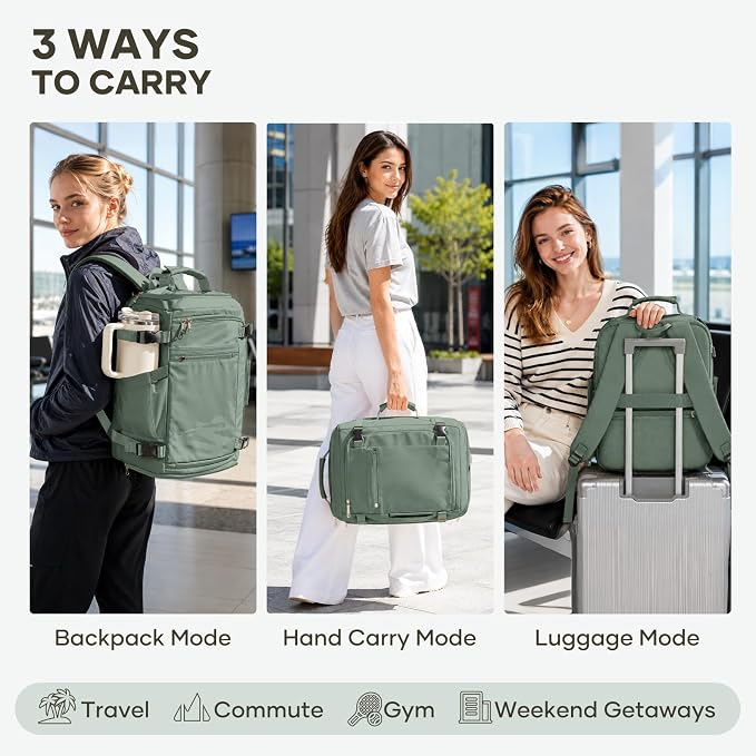 coofay Travel Backpack for Women Men, Carry on Backpack for Airplanes | Personal Item Travel Backpack Carry on Flight Approved,Mochila de Viaje Casual Daypack Backpacks Tsa Approved Hiking Backpack - Image 5