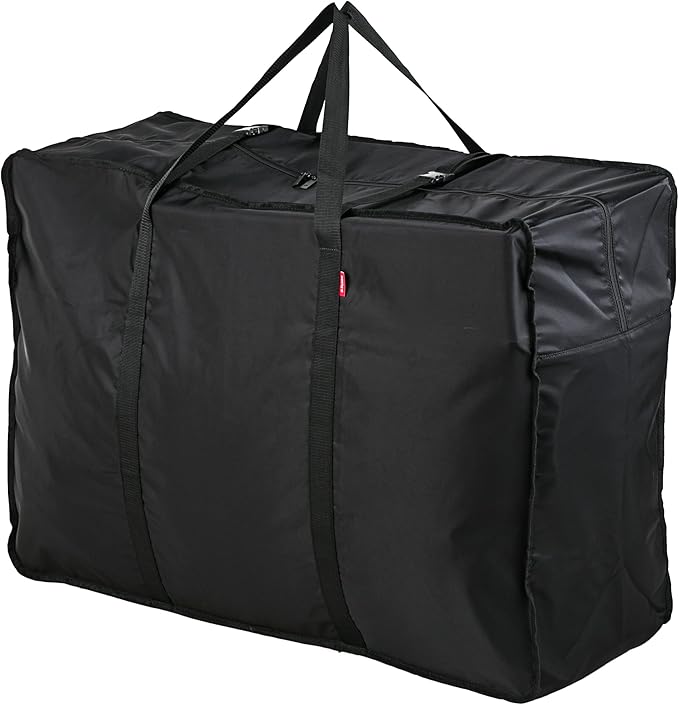 Plago Professional Quality Large Nylon Duffel Bag – Lightweight, Foldable, Water-Repellent Cargo Bag for Travel & Camping, Folding Bike, Tent, Mattress, Blankets, and Closet Storage by Plago