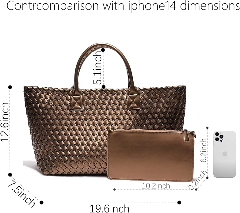 Woven Bag Shopper Bag Travel Handbags and Purses Women Tote Bag Large Capacity Shoulder Fashion Bags - Image 2