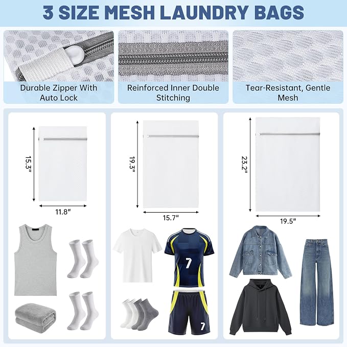 170L Laundry Backpack Bag with 3 Sizes Mesh Wash Bags Empty, Extra Large 2 in 1 Laundry Hamper Basket with Shoulder Straps, Freestanding Laundry Bag for College Dorm, Laundromat, Apartment (Black) - Image 2
