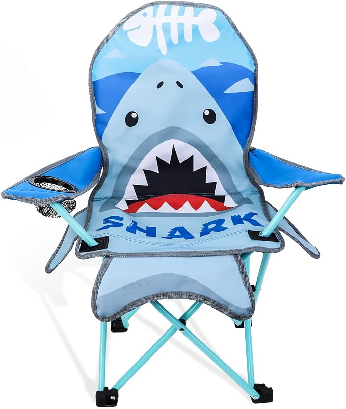 KABOER Kids Outdoor Folding Camping Chair with Cup Holder Carrying Bag | Portable Camping Chair for Beach Picnic Camping Travel Lawn Ages 3-10 by KABOER