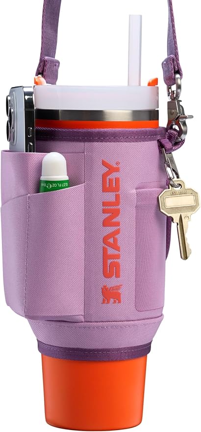 STANLEY All Day Quencher Carry All for 30 oz Tumbler with Handle | Crossbody Bag with Phone Holder Pocket, Card Sleeve & Detachable Strap | Water Bottle Carrier Bag | BPA-Free | Lilac - Image 3