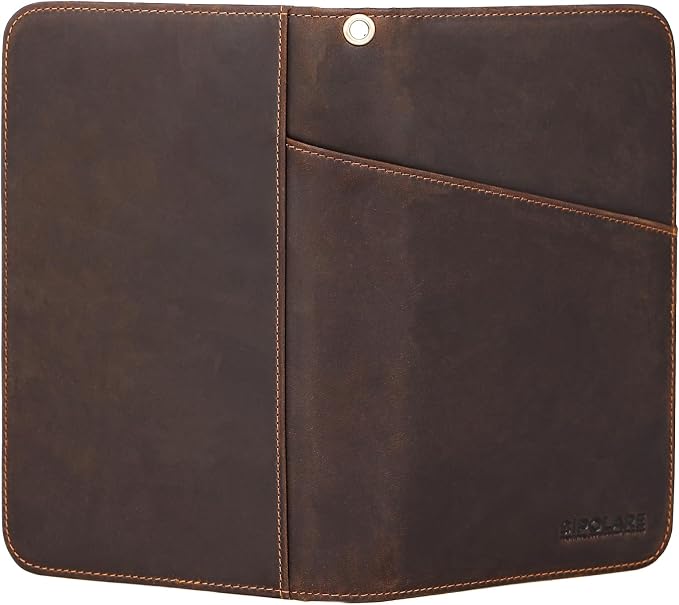 Polare Full Grain Leather Travel Passport Holder RFID Blocking Cover Case Travel Document Organizer Wallet Holders 2 Passports With YKK Zipper - Image 6