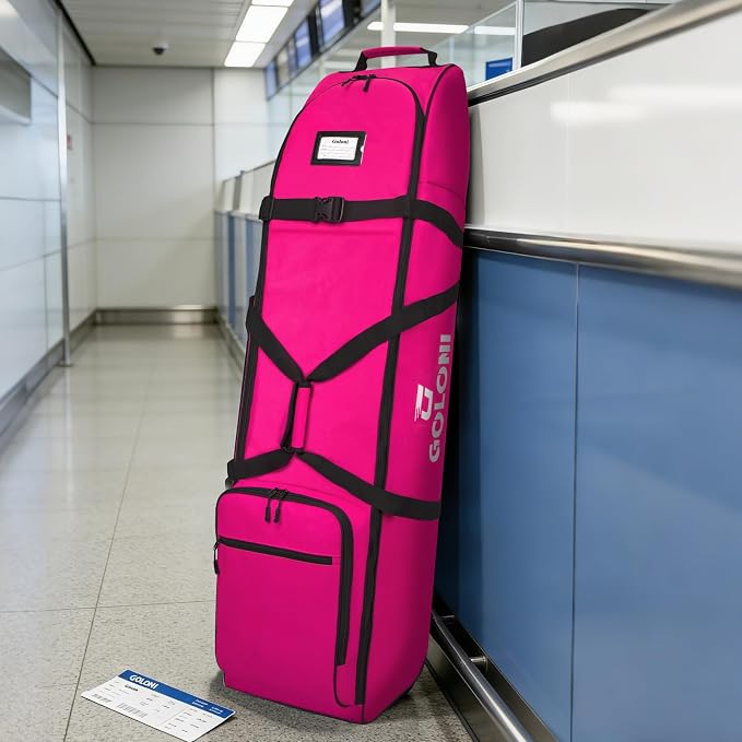 Goloni Golf Travel Bag with Wheels, Airline Golf Travel Case, Padded Rolling Golf Bag with Shoe Compartment - Image 9