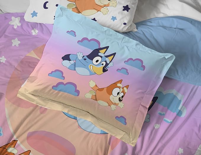 Bluey Bingo Full Comforter Set 7 Piece Kids Bedding for Girls, Multi | Bed in a Bag, Comforter Sheets Shams Pillowcases, Official Brand, Soft Microfiber, Machine Washable, Girls Gift - Image 6