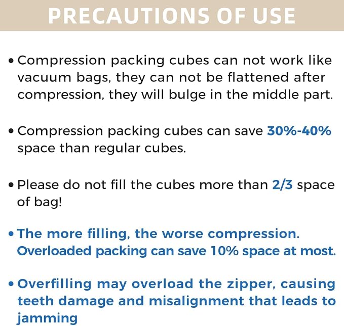 BAGAIL 4 Set/6 Set/8 Set Compression Packing Cubes Travel Accessories Expandable Packing Organizers (Half Mesh, 6-Lavender) - Image 7