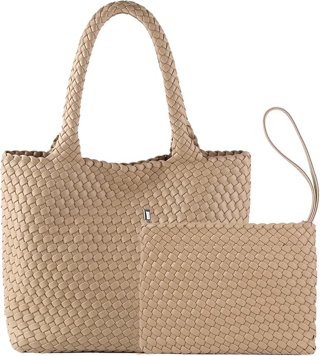 JINMANXUE Fashion Woven Bag Shopper Bag Travel Handbags and Purses Women Tote Bag Large Capacity Shoulder Bags by JINMANXUE