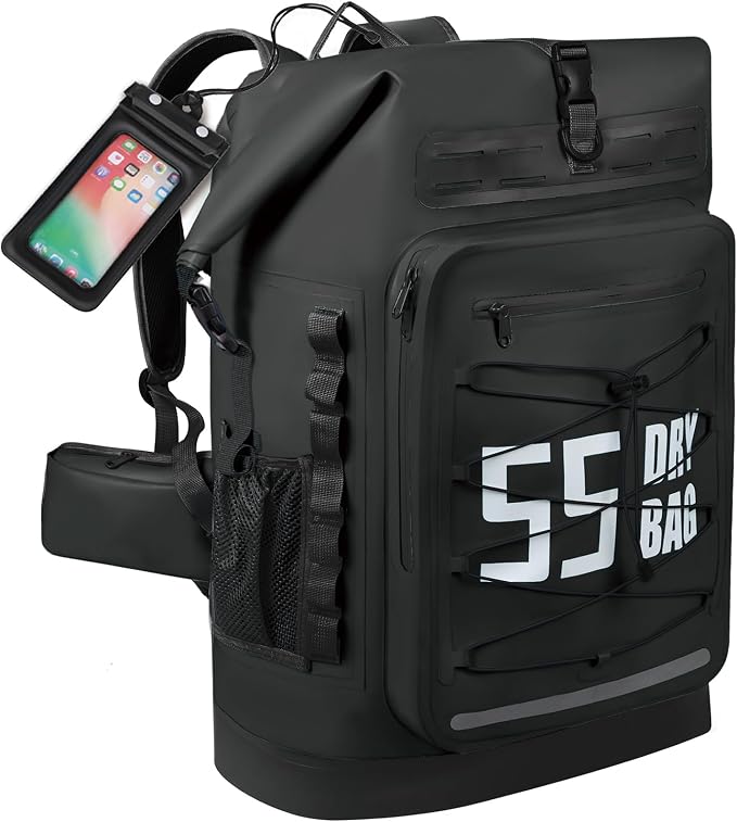 MORXPLOR Dry Bag Waterproof,5L/10L/20L/30L/40L/55L Roll Top Dry Bag Backpack with WaterProof Phone Case for Swim,Kayak by MORXPLOR