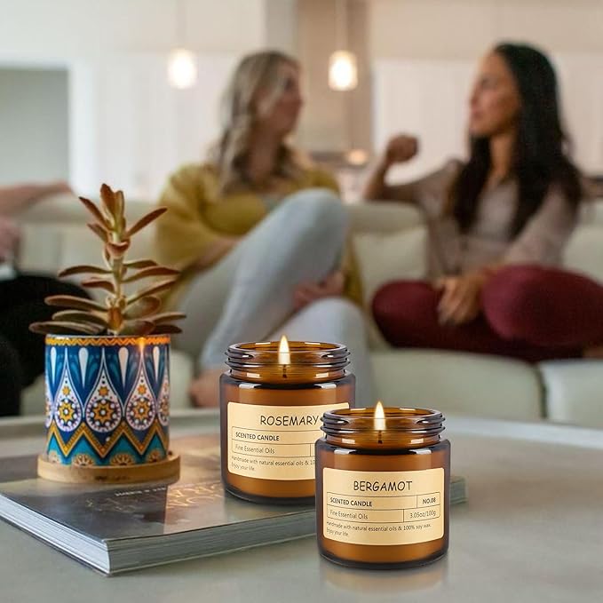 12Pack Scented Candle Set - Aromatherapy Candle Gift Set – Long Lasting Jar Candles for Men| Women, Ideal for Birthdays, Mother's Day Thanksgiving Gifts