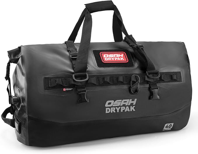 OSAH DRYPAK Waterproof Duffel Bag 25L/40L/60L – Heavy-Duty Motorcycle Tail Bag, Roll-Top Dry Bag for Travel, Camping, Boating, Kayaking, Outdoor Adventure by OSAHDRYPAK