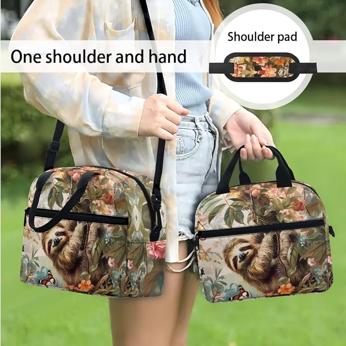 Cartoon Sloth Schoolbag Children Sloth Backpack Set of 4,With Durable Insulated Reusable Lunch Box Pencil Holder Case Water Bottle Carrier Bag Crossbody Bags for Teens Boys Girls - Image 5