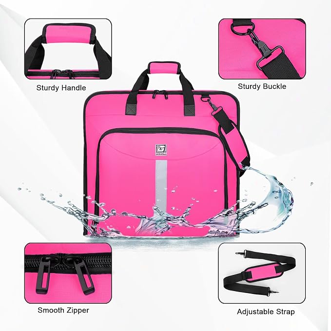 Goloni Garment Bag For Men Women Travel & Business,Hanging Clothes & Multiple Compartment,Waterproof Foldable Suit Bag Rose - Image 3