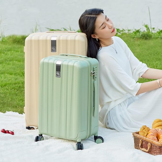 Hanke Luggage Sets 3 piece Carry On Luggage with Wheels PC Hard Shell Suitcases Lightweight Checked Travel Luggage Large Travel Suitcase Woman Men 20/24/29 Inch(Bamboo Green) - Image 8