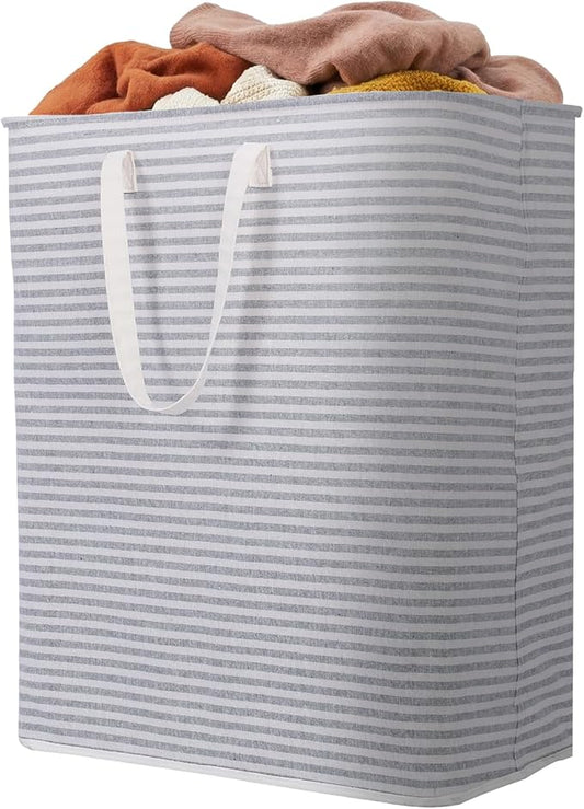 Lifewit 1 Pack Laundry Basket 125L Each, Collapsible Clothes Hamper with Reinforced Handles, Freestanding Waterproof Design for Bedroom and Laundry Room, Grey 125L Total by Lifewit