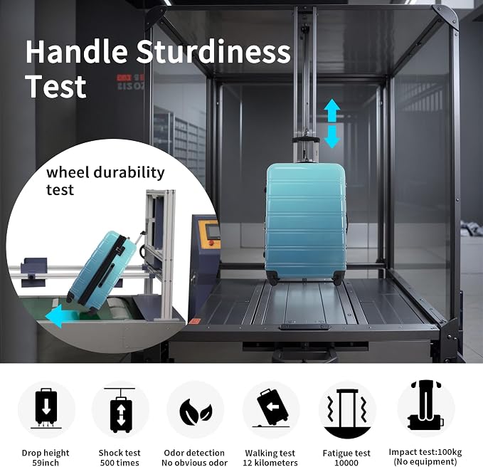 Merax Suitcase Set, Hardshell Luggage Sets 3 Piece with Spinner Wheels | Expandable Gradient Color Suitcase with TSA Lock Lightweight 20" 24" 28", Gradient Blue - Image 6